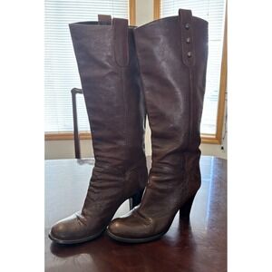 Franco Barbieri Italian Tall Leather‎ Boots Womens Size  9